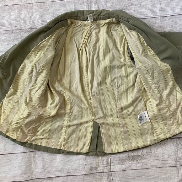 Old Navy women L 2 button fully lined canvas jacket green - Picture 7 of 12